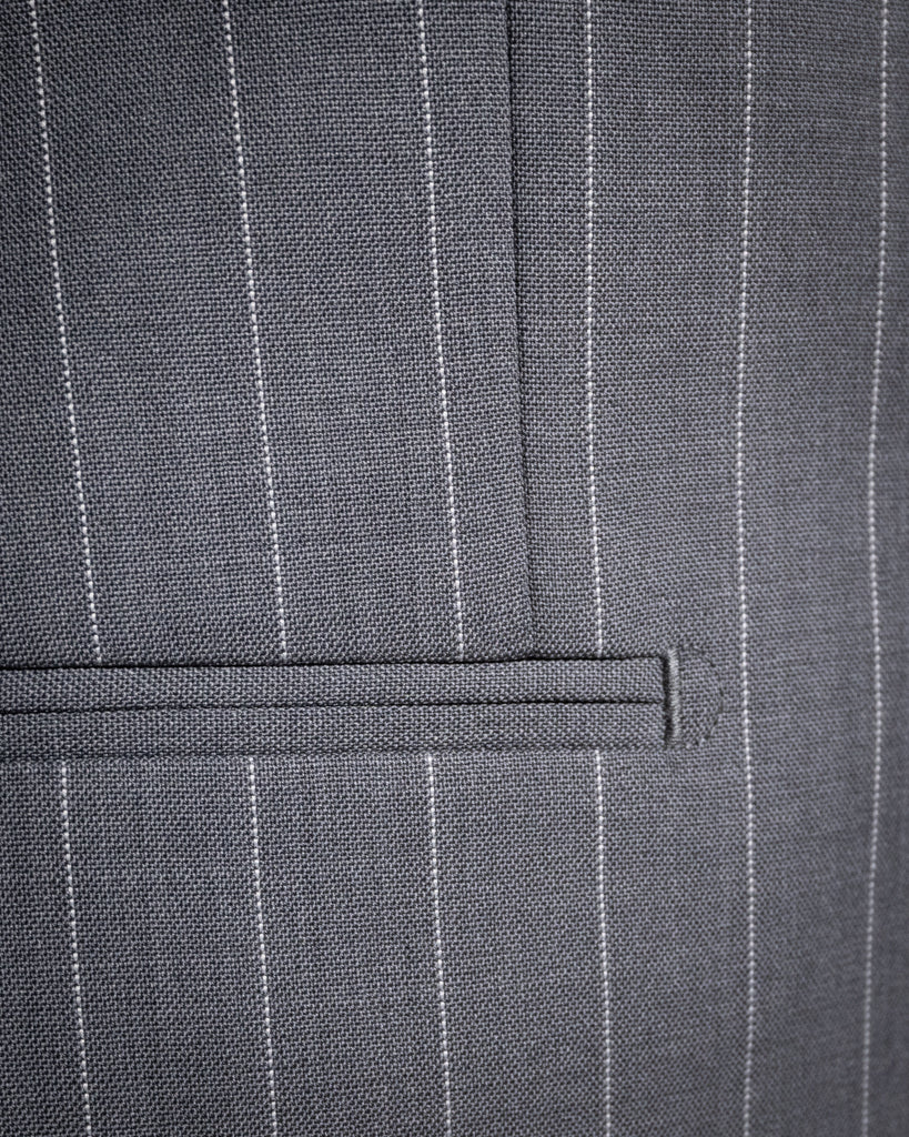 Perugino Ice Gray Pinstripe Suit