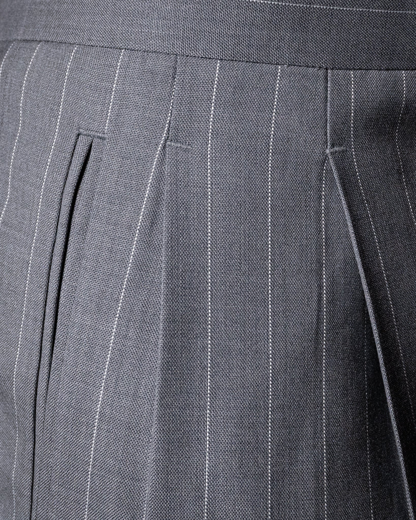 Perugino Ice Gray Pinstripe Suit