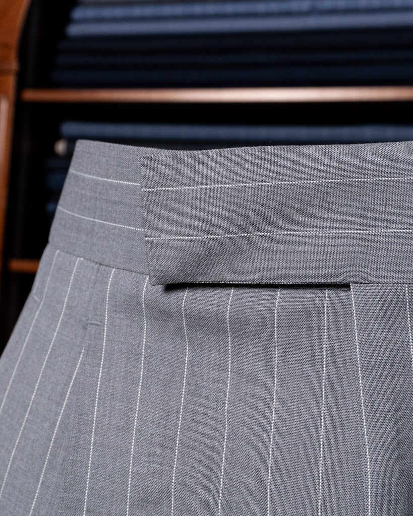 Perugino Ice Gray Pinstripe Suit
