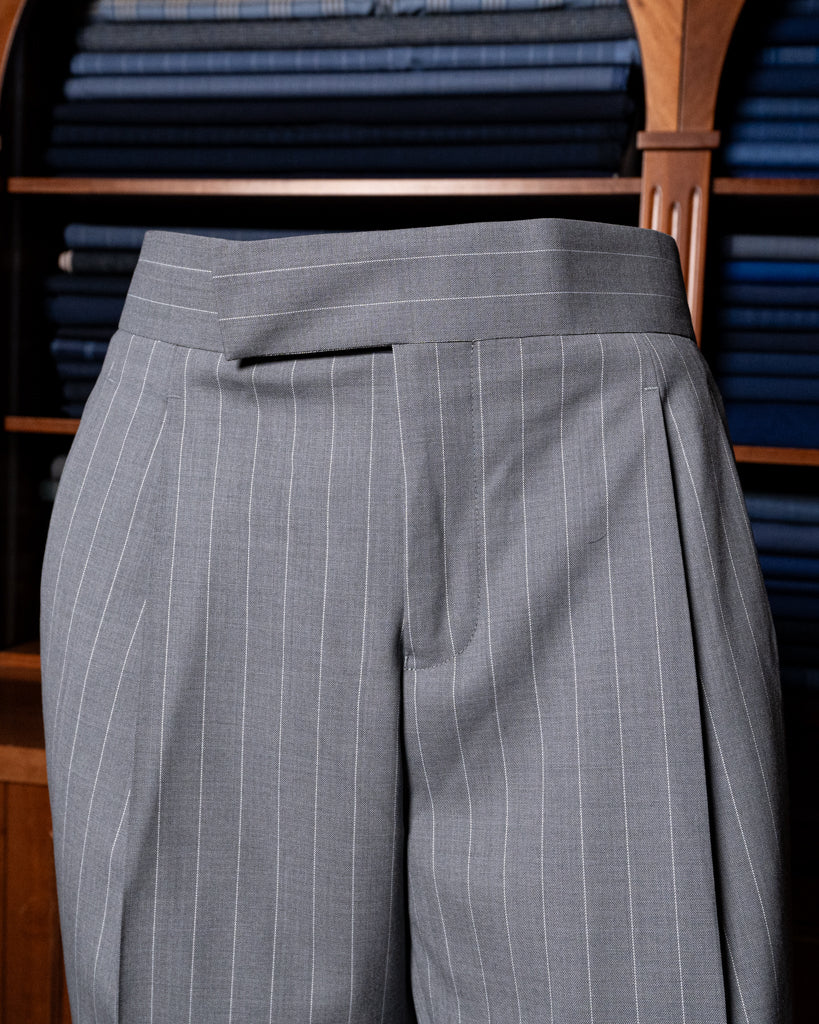 Perugino Ice Gray Pinstripe Suit
