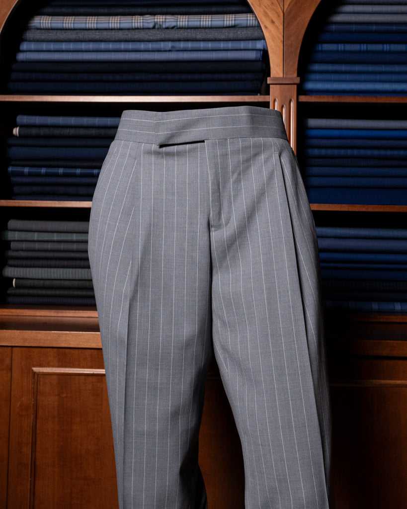 Perugino Ice Gray Pinstripe Suit