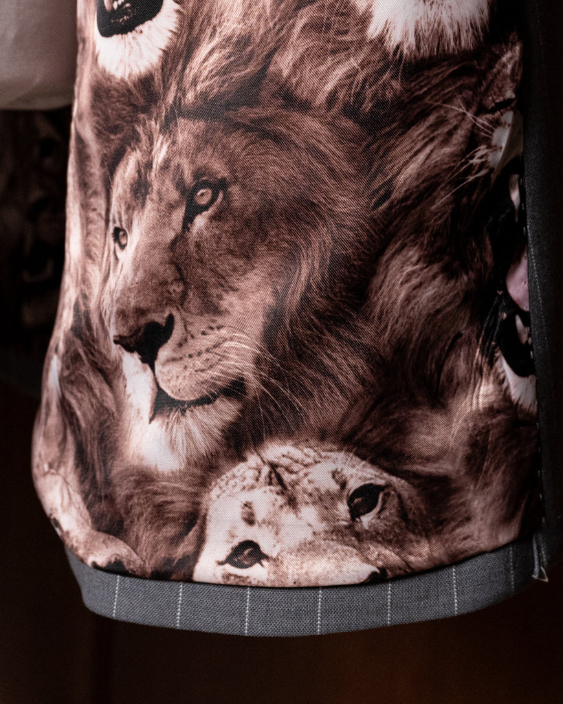 Abito Perugino Grigio Ghiaccio Gessato