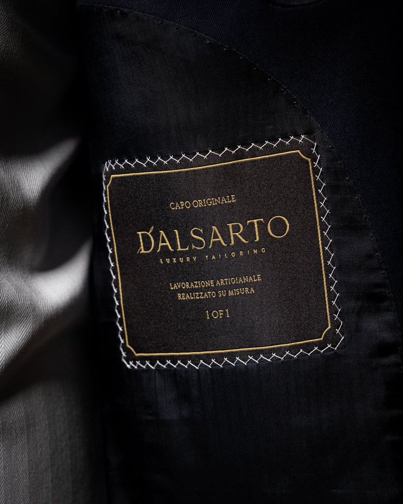 Perugino Herringbone Suit Medium Blue