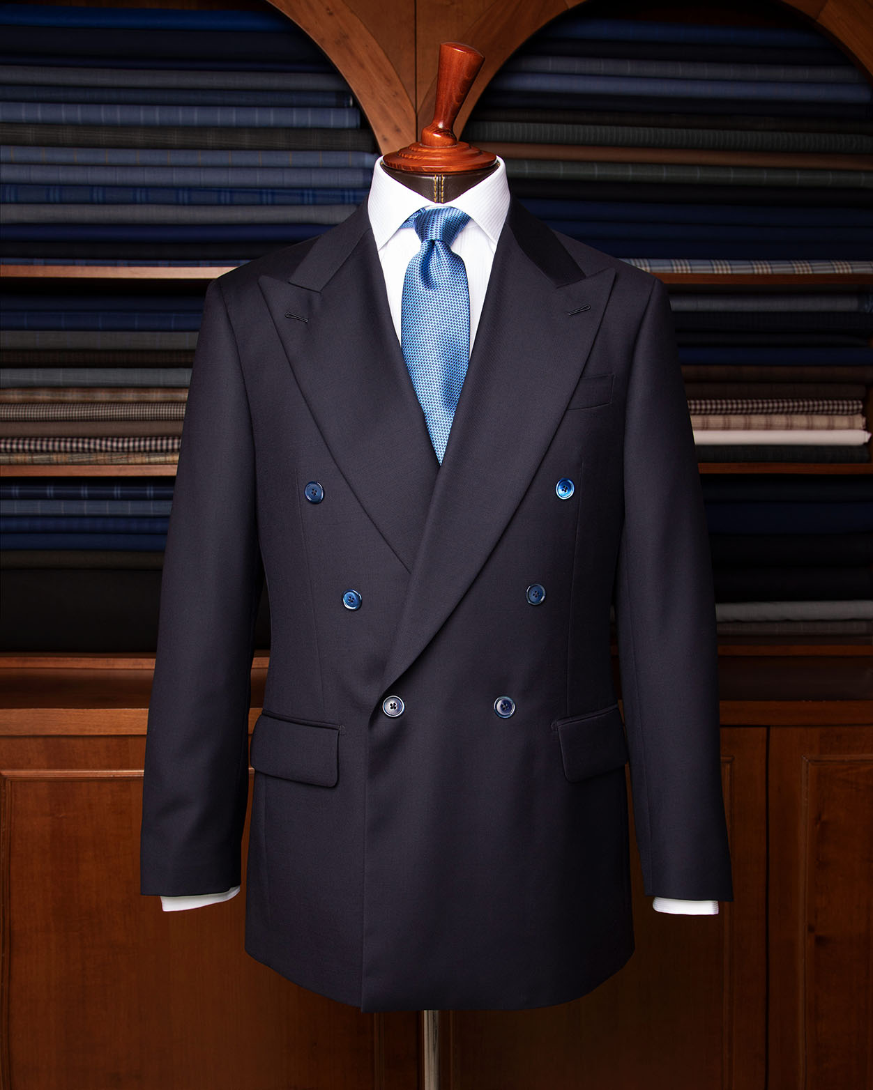 Perugino Double Breasted Blue Suit
