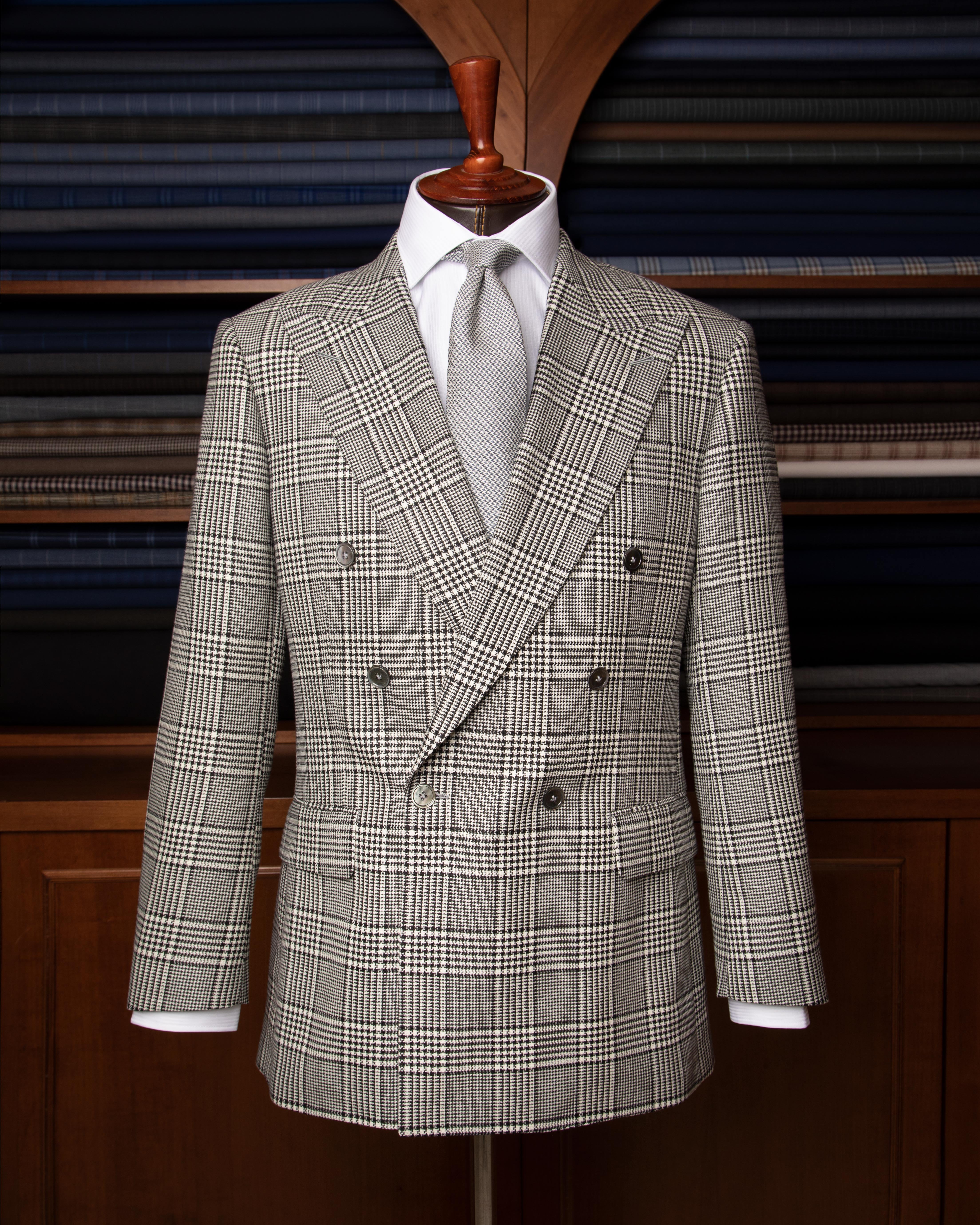 Perugino Glencheck Grey Suit
