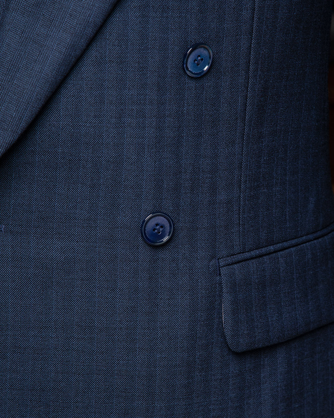 Perugino Herringbone Blue Suit