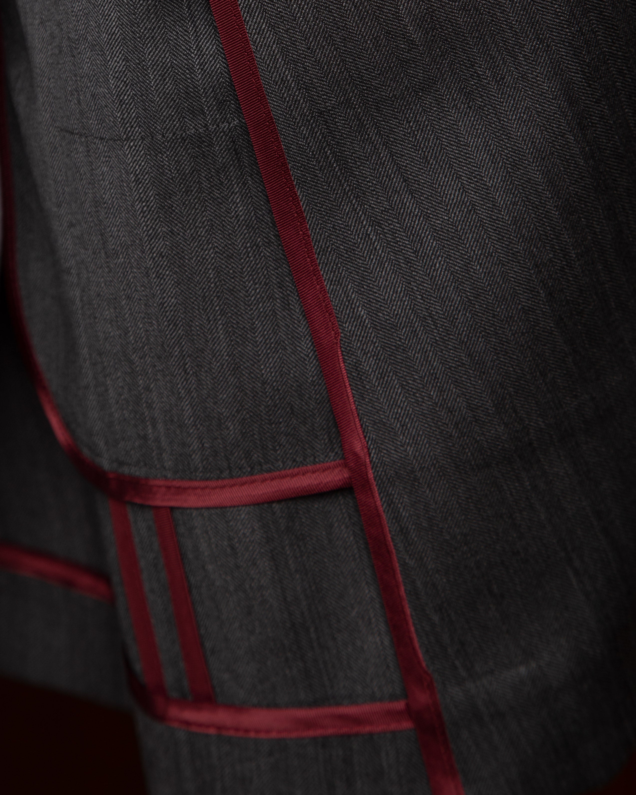 Perugino Herringbone Grey Suit