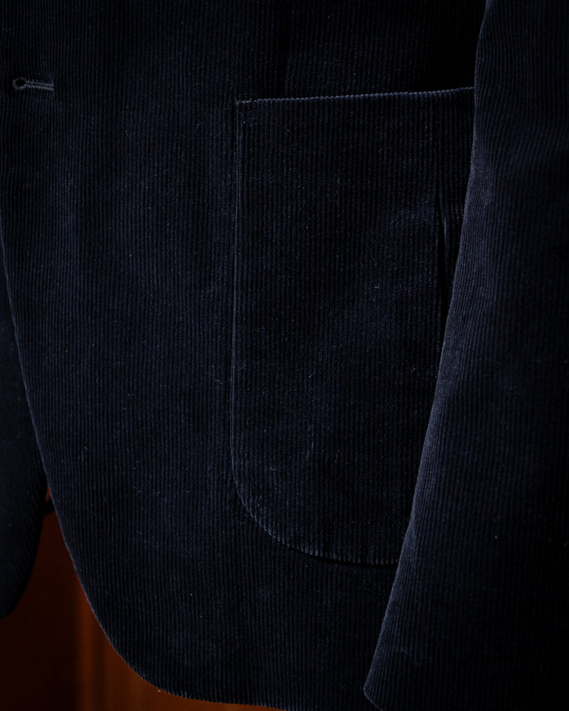 Abito Velluto Denim a Coste