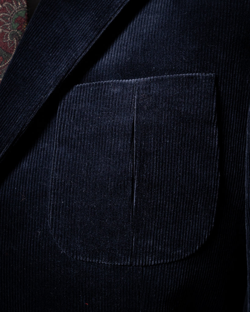 Abito Velluto Denim a Coste