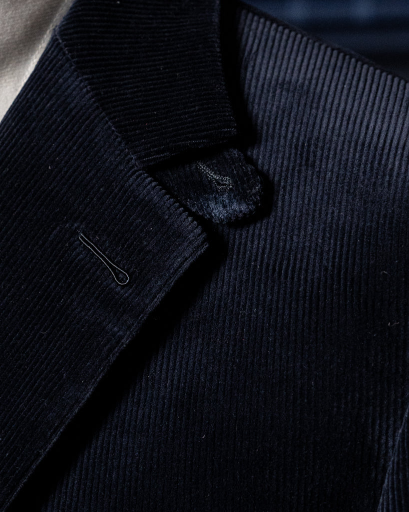 Abito Velluto Denim a Coste