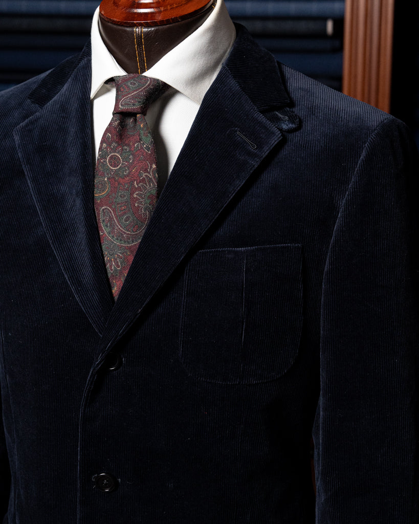 Abito Velluto Denim a Coste