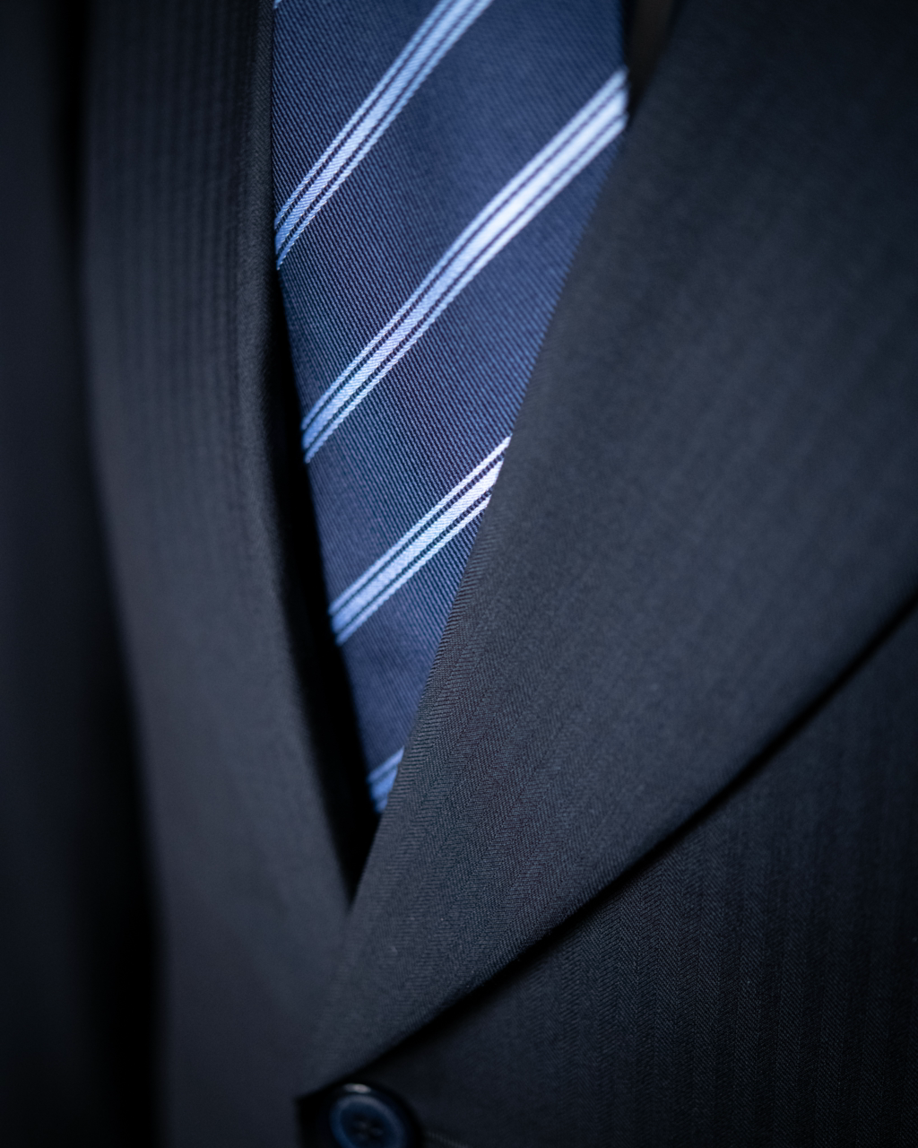 Bernini Blue Herringbone Suit