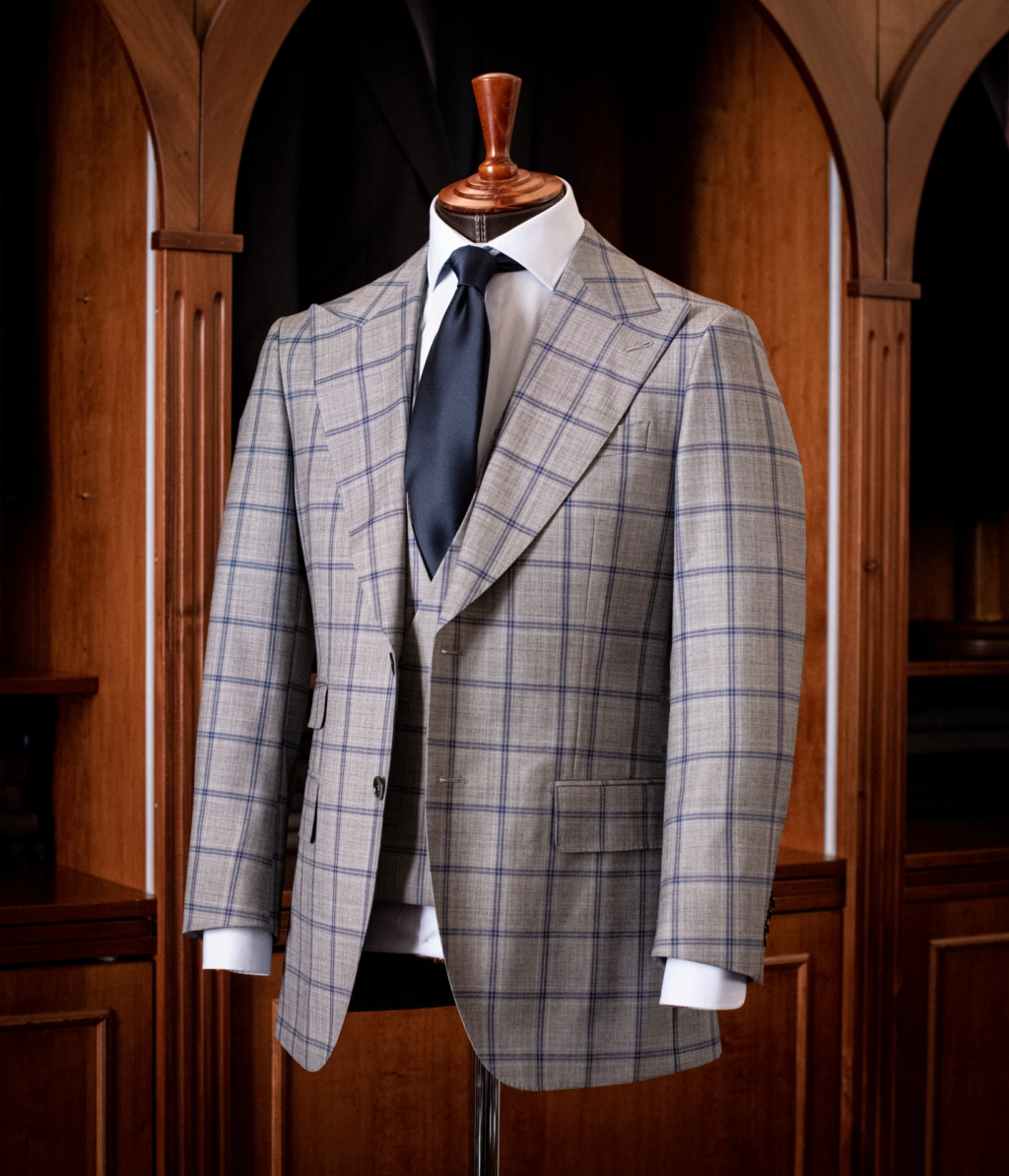 Bernini Suit 3 Pieces Gray Checkered