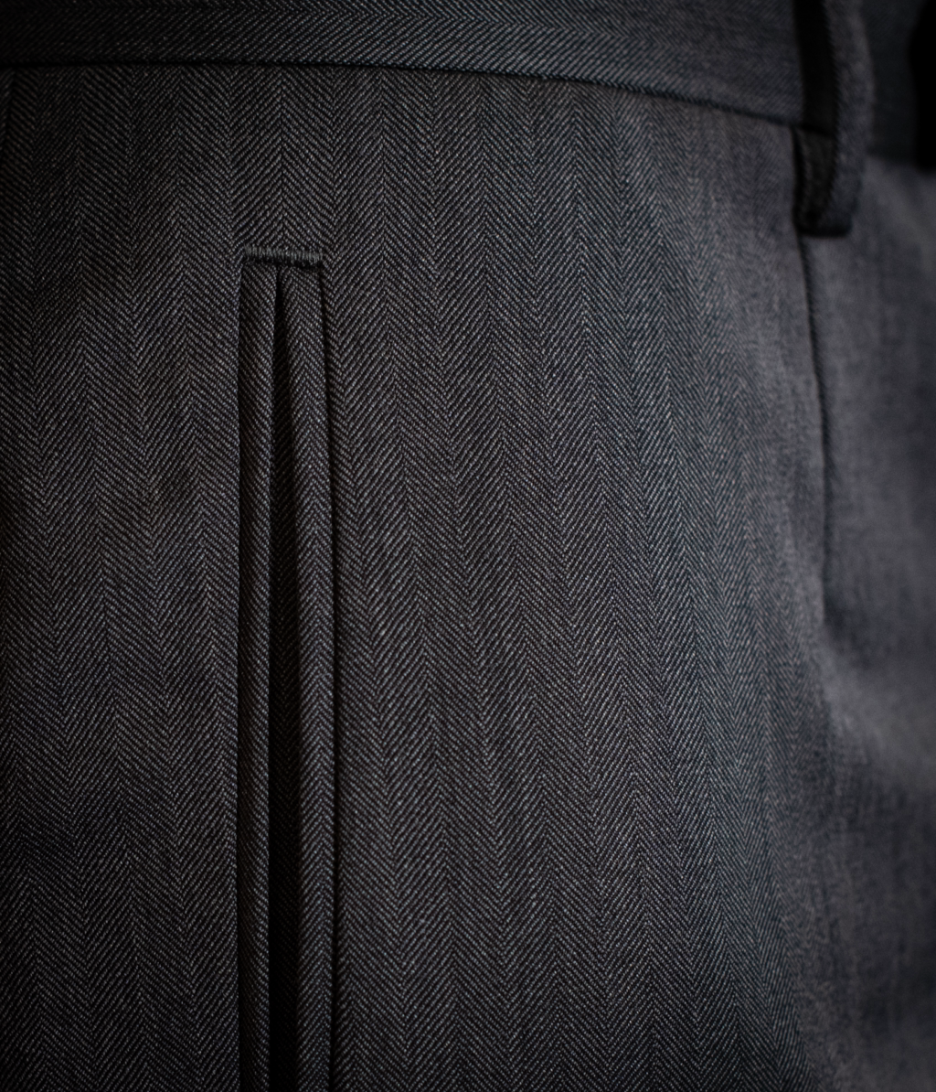 Bernini Suit 3 Pieces Dark Gray Herringbone