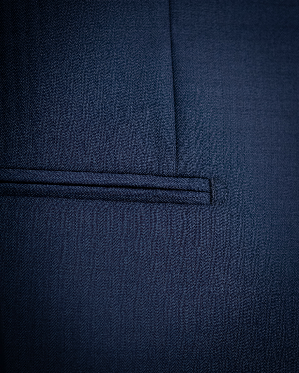 Bernini Suit 3 Pieces Dark Blue Herringbone