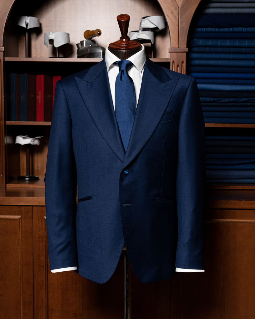 Bernini 3 Pieces Blue Suit with Gold Lining