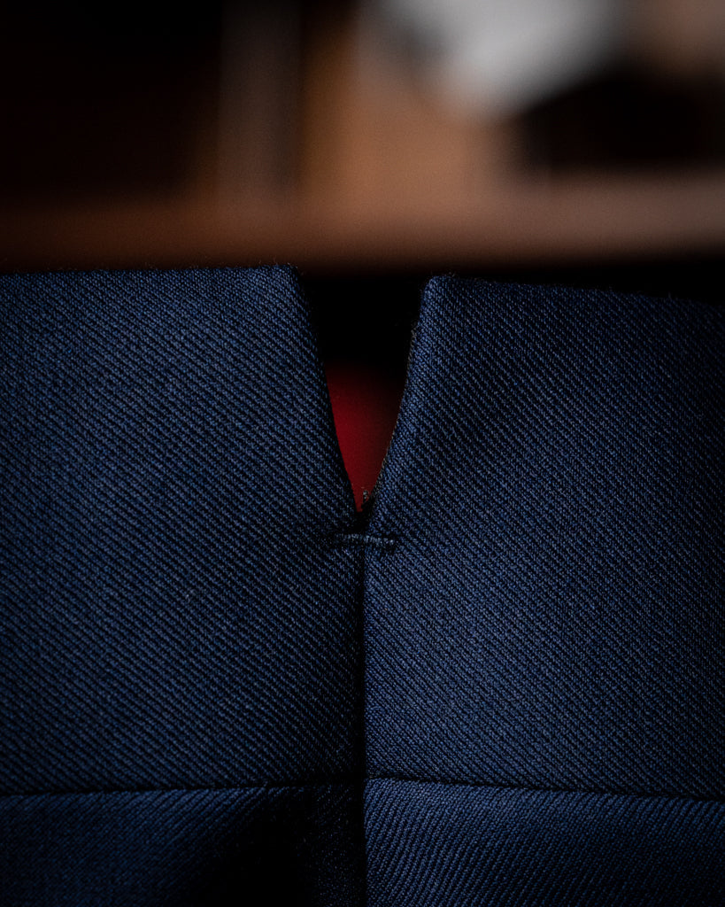 Bernini 3 Pieces Blue Suit with Gold Lining