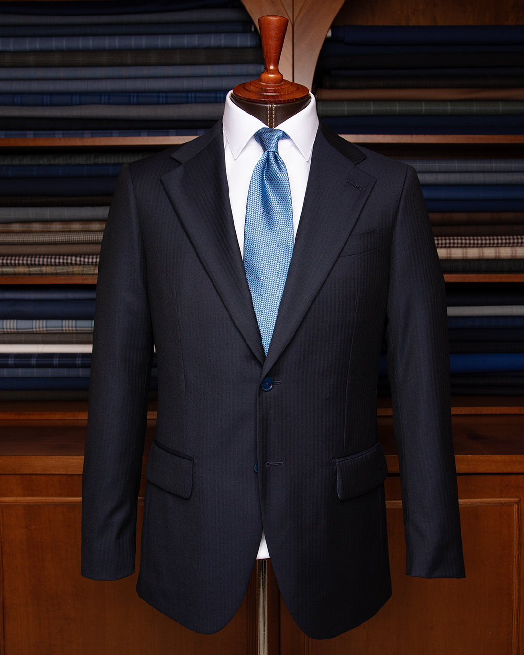 Abito Giotto Blu Scuro Spinato