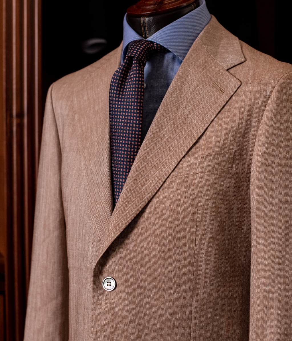 Giotto Caramel Linen Suit