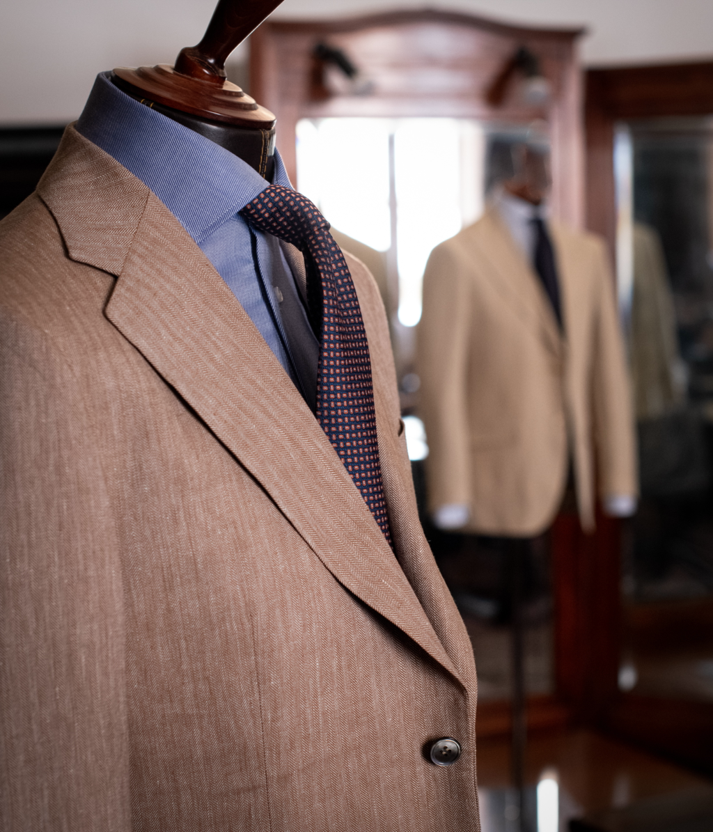 Giotto Caramel Linen Suit