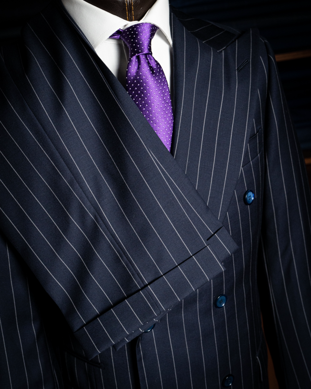 Abito Grinta Gessato Dark Blue