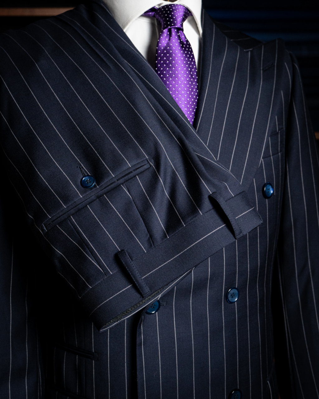 Abito Grinta Gessato Dark Blue