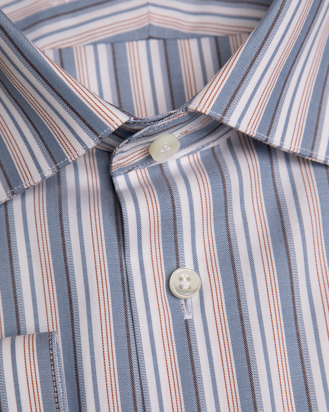 Camicia a Righe Blu e Rame