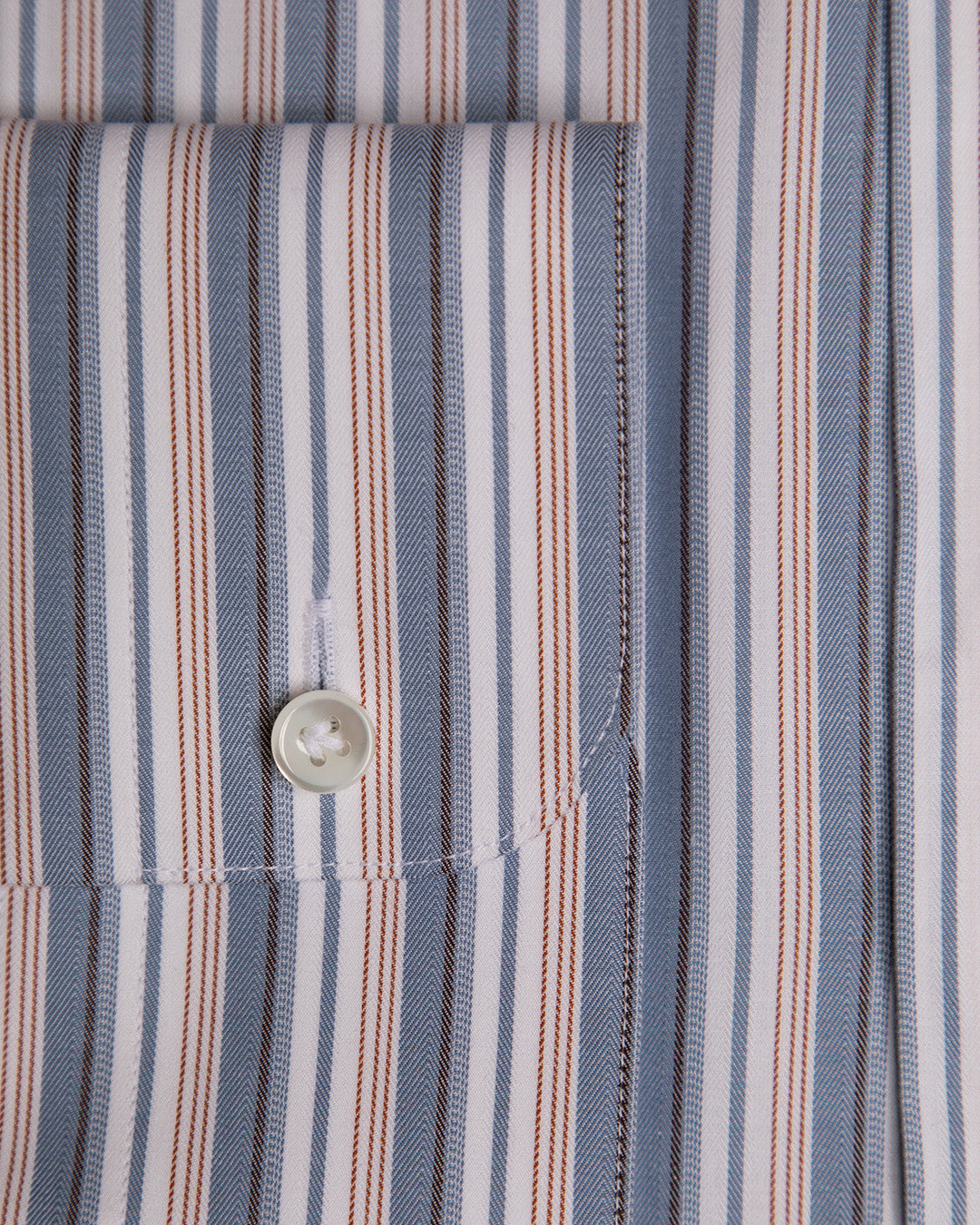 Camicia a Righe Blu e Rame