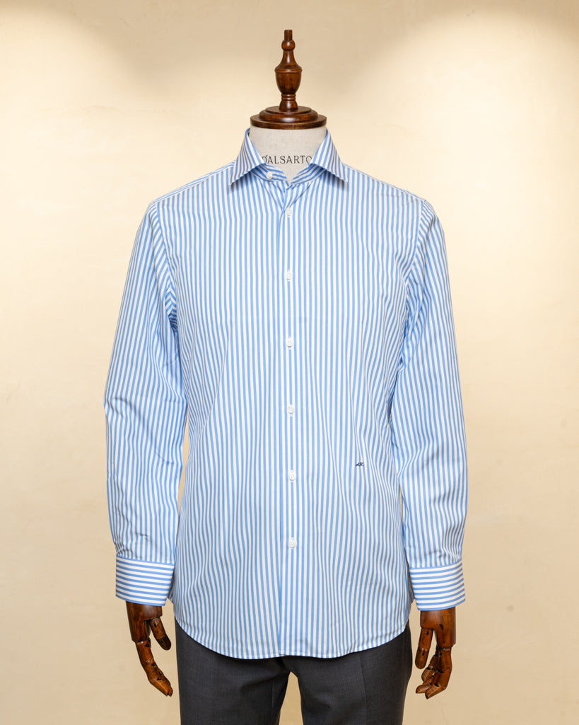Bellini Striped Shirt Light Blue Stretch