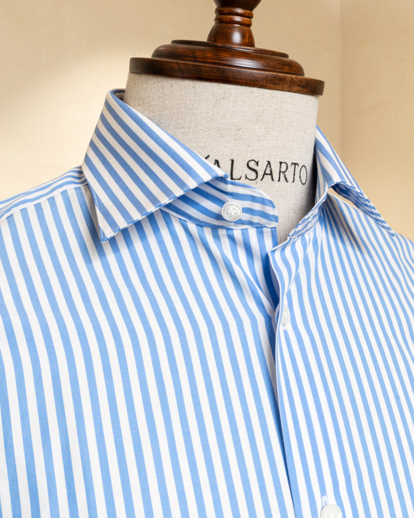 Bellini Striped Shirt Light Blue Stretch