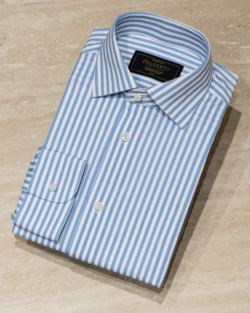 Bellini Striped Shirt Light Blue Stretch