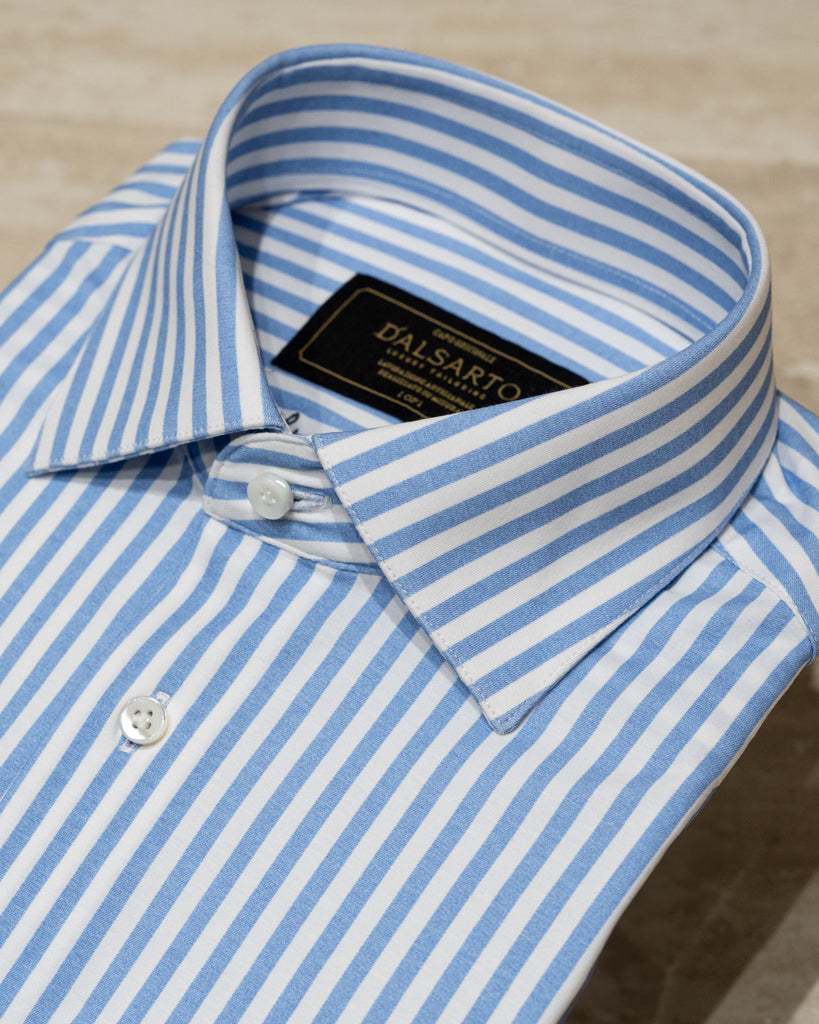 Bellini Striped Shirt Light Blue Stretch