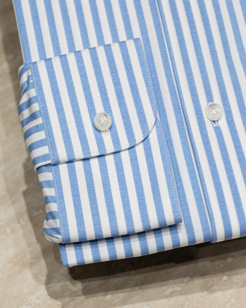 Bellini Striped Shirt Light Blue Stretch