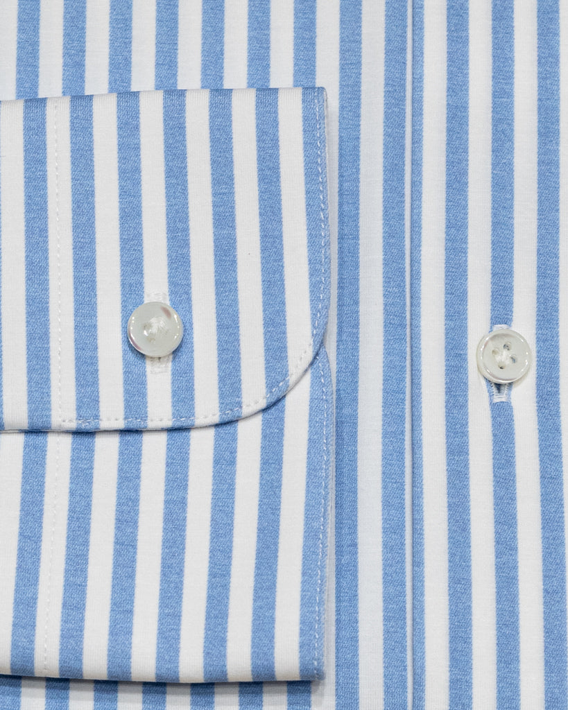 Bellini Striped Shirt Light Blue Stretch