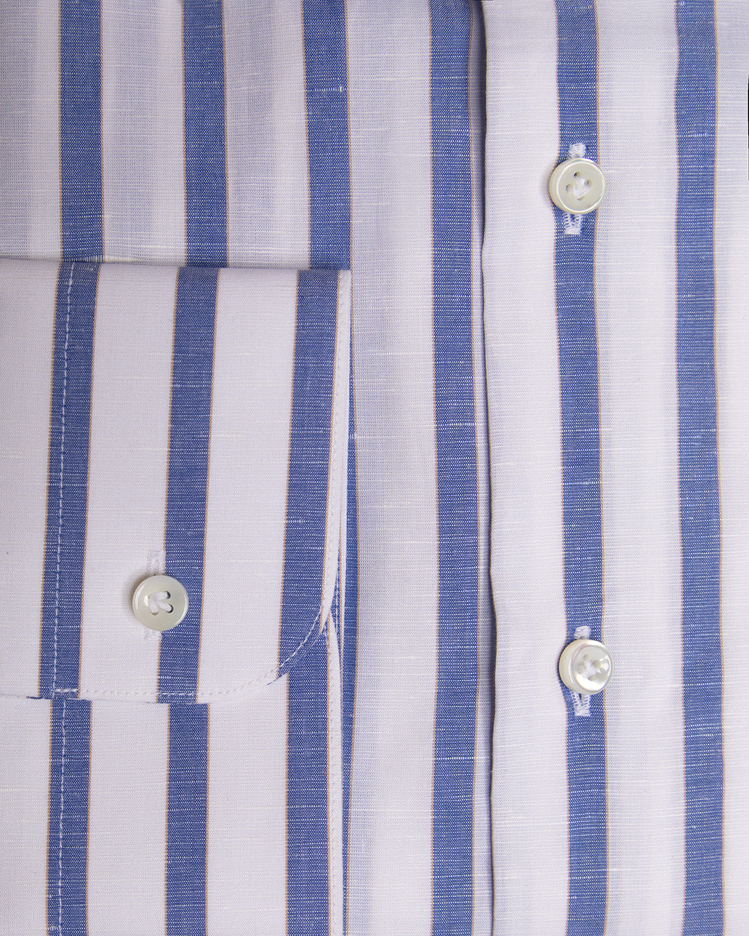 Camicia Bacchettata Bianca, Azzurra e Arancio