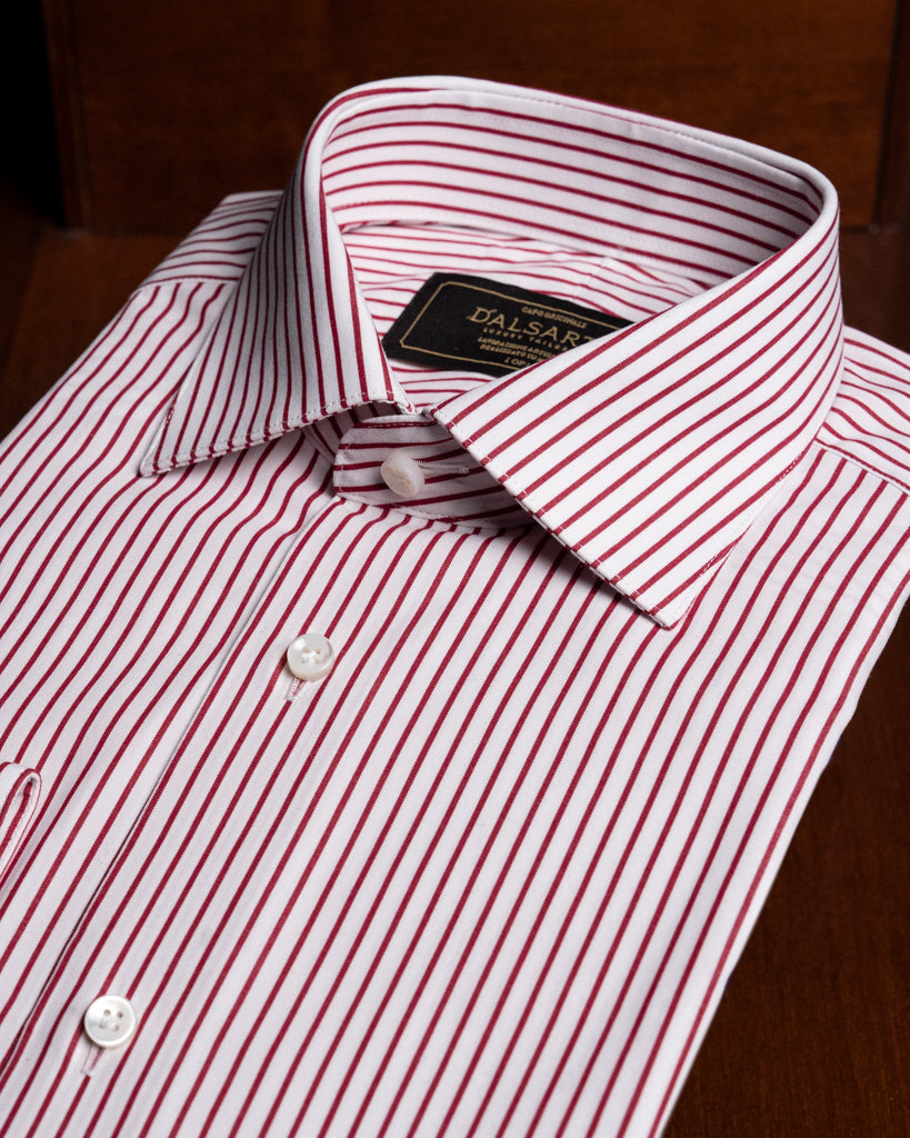 Camicia Bacchettata Bianca e Rossa