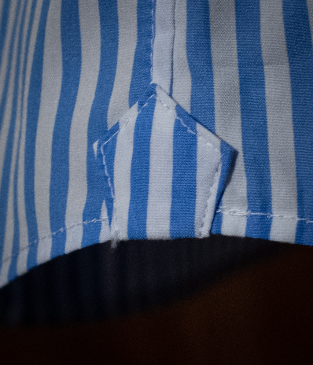 Camicia Bianca e Azzurra Bacchettata