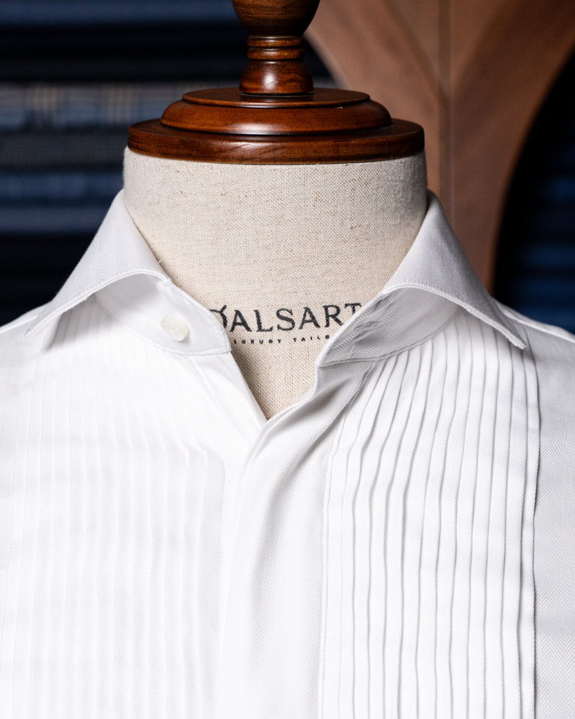 White Pleated Ceremony Shirt