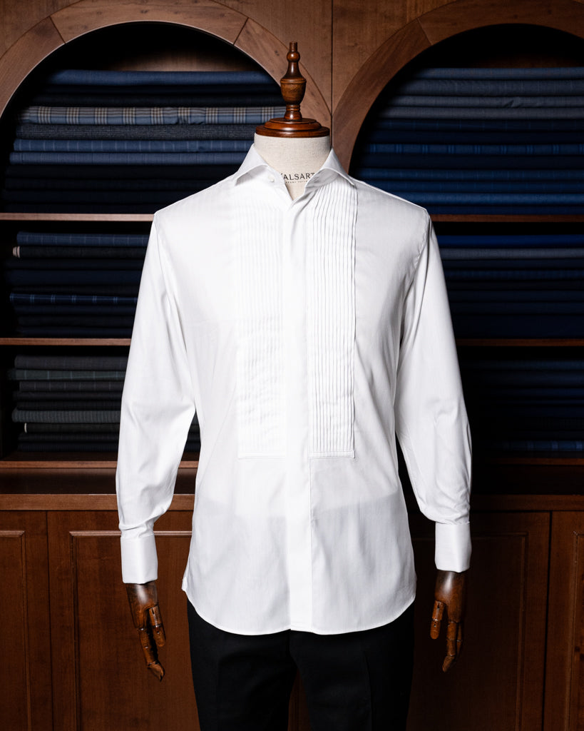 White Pleated Ceremony Shirt