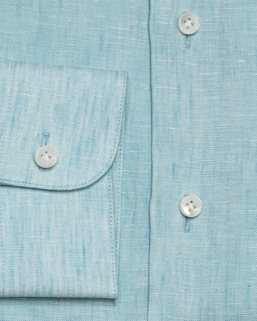 Camicia In Lino Verde Acqua