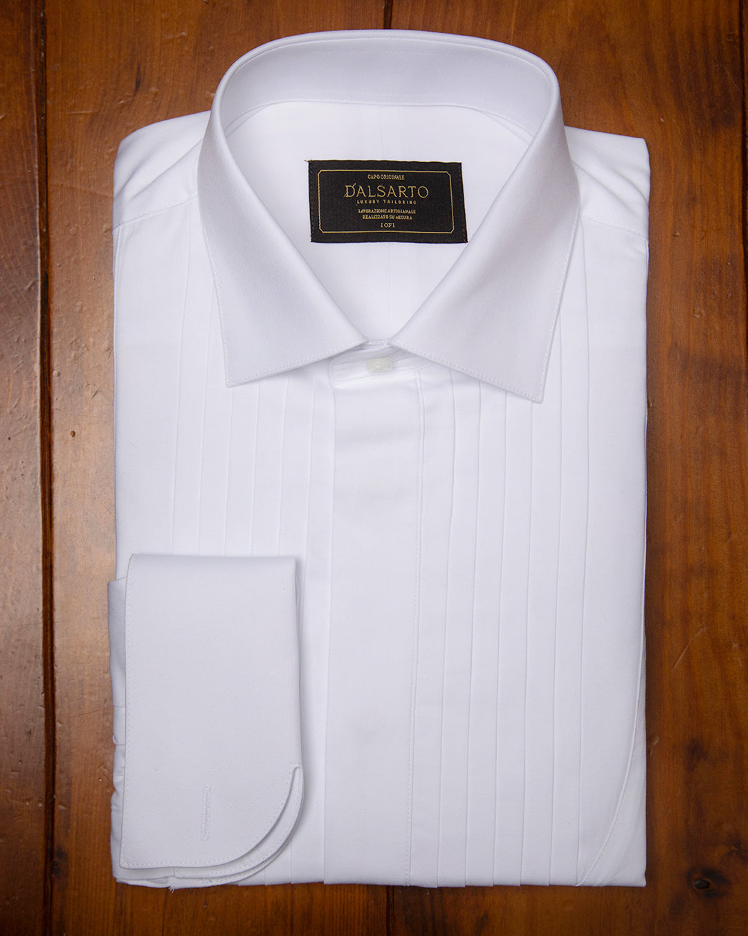 Tuxedo Shirt with Pleats