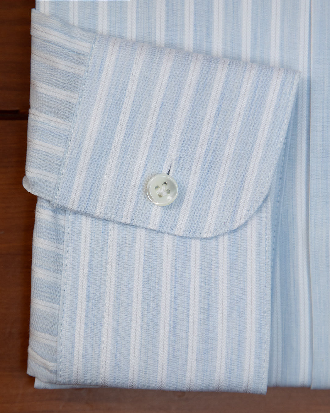 Camicia Spinata a Righe Celesti