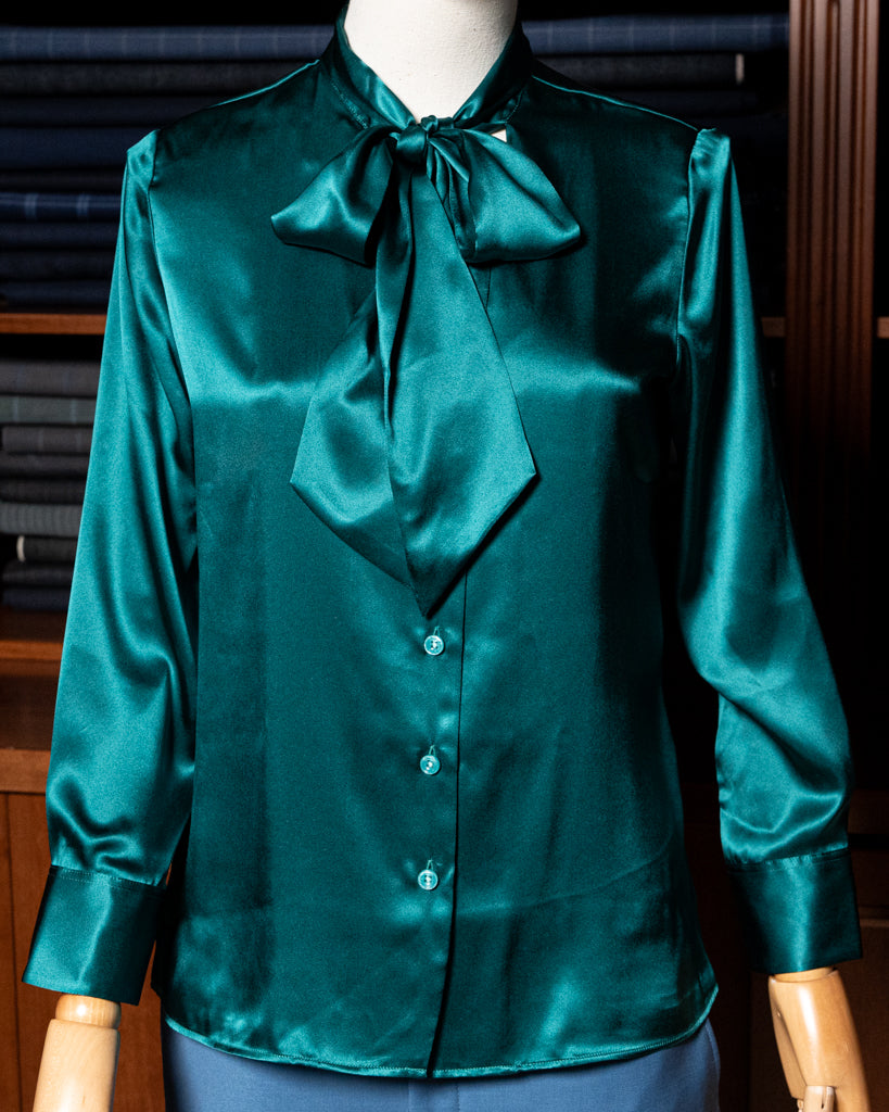 Camicia Verde in Seta