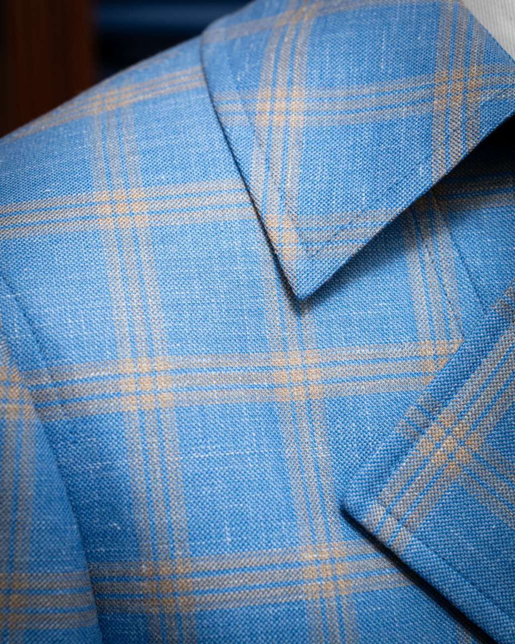 Cappotto Azzurro a Quadri