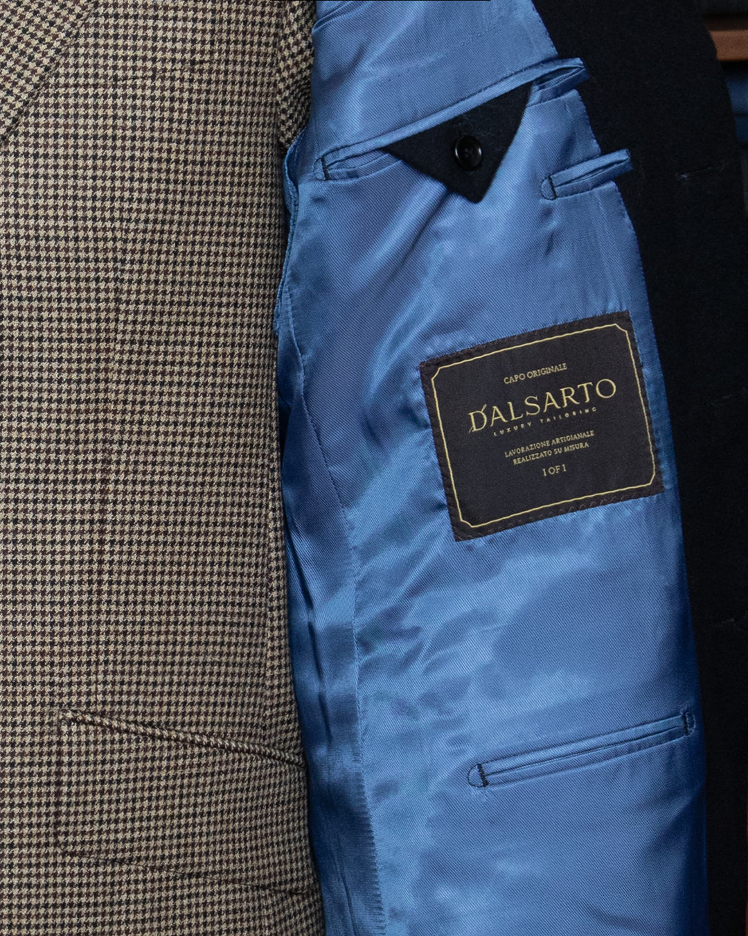 Blue Coat with Blanket Buttons