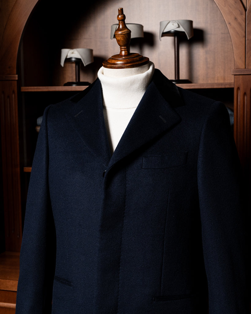 Cappotto Blu Monopetto