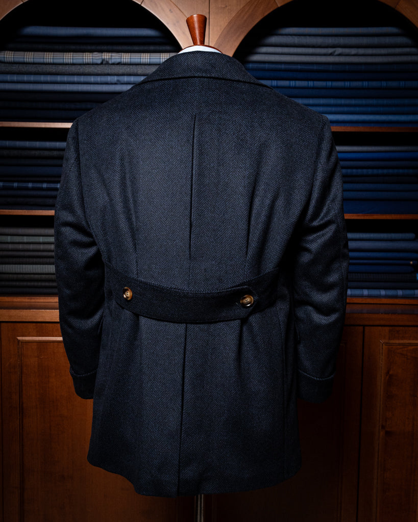 Blue Herringbone Coat