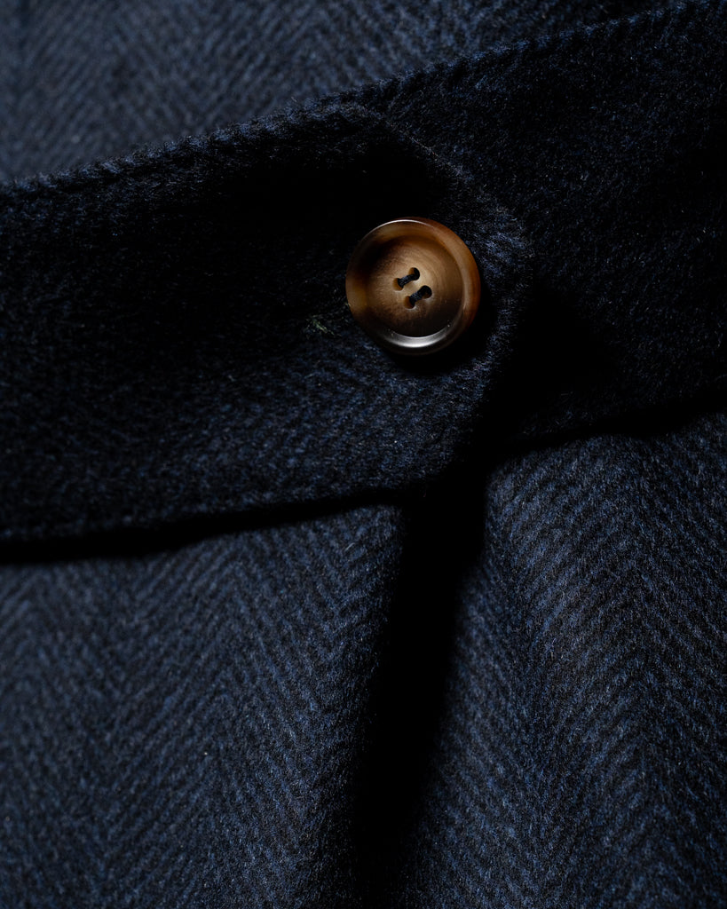 Blue Herringbone Coat