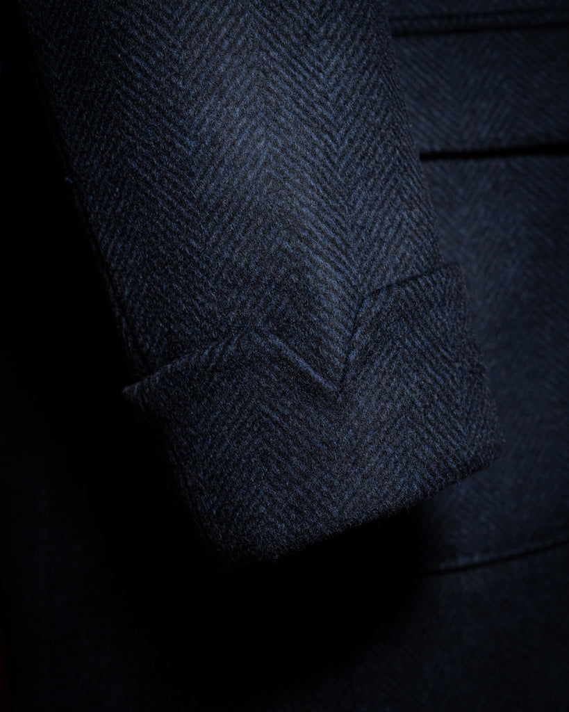 Blue Herringbone Coat