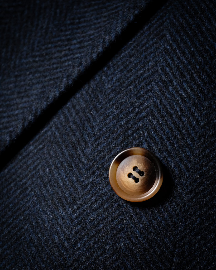 Blue Herringbone Coat